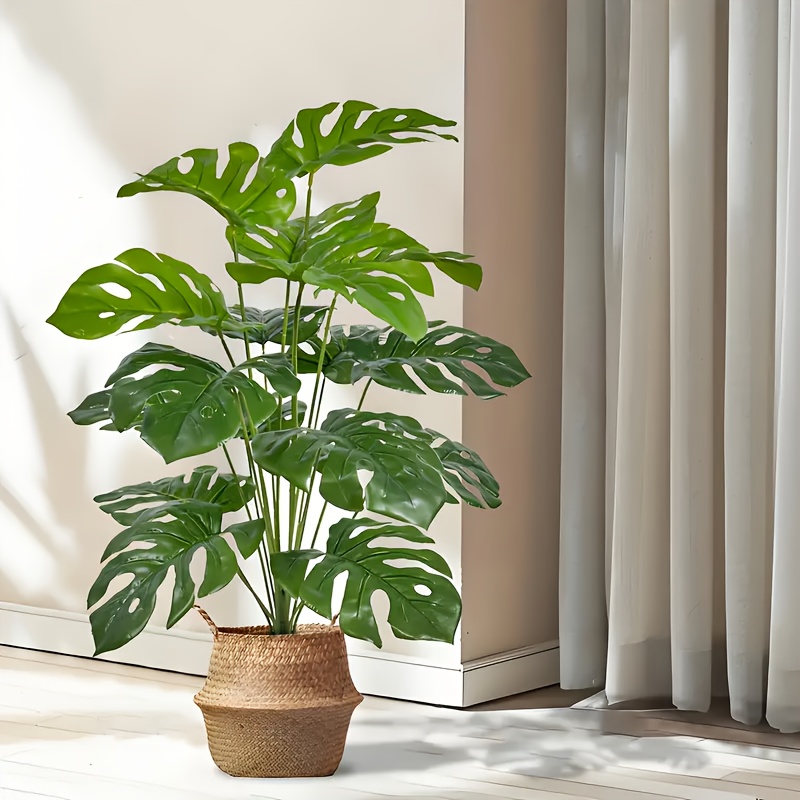 2pcs Green 24Leaves Artificial - Monstera Adansonii ulasan dan harga